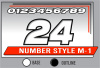 PRINTED NUMBER SET M-1